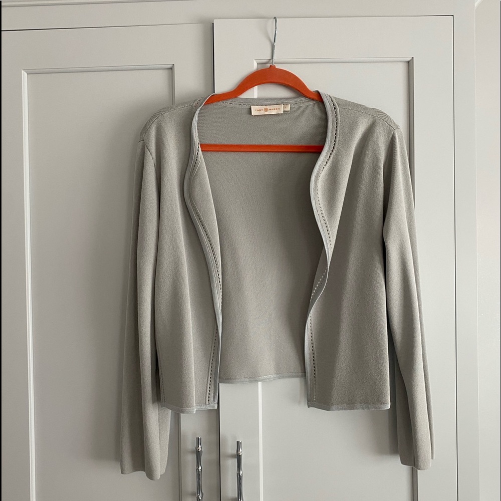 Tory Burch Cropped Open Cardigan